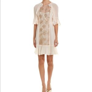 BCBG MAXAZRIA  Metallic Floral Sequin Dress